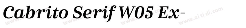 Cabrito Serif W05 Ex字体转换
